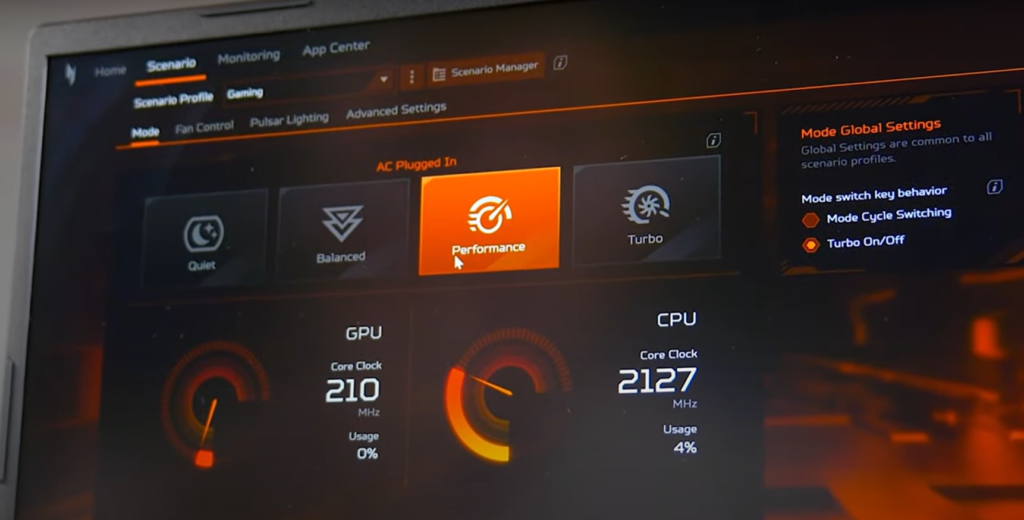 Acer Nitro 17 software